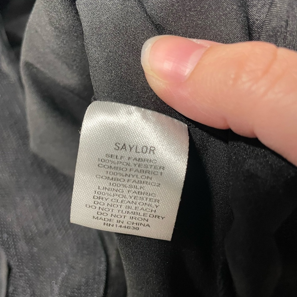 Saylor Jordan dress black mesh polka dot long sleeve high neck womens size small - Picture 6 of 7